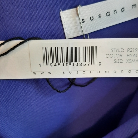 NWT Revolve Susana Monaco XS One Shoulder Dress Purple New Year's Eve Wedding - Picture 7 of 7